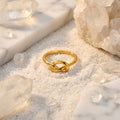 Anillo para Mujer Chapado en Oro Auténtico de 18K