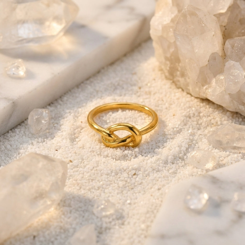 Anillo para Mujer Chapado en Oro Auténtico de 18K
