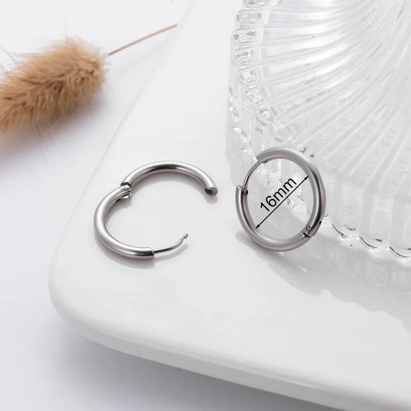 Aretes Unisex Acero 316 (Plata)