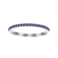Anillo PVD Oro 14K Diseño Geométrico (Púrpura) Talla US8