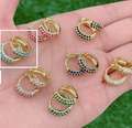 Aretes casuales en Cobre con Chapado en Oro de 18K
