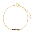 Pulsera de plata de ley 925 con circones de colores