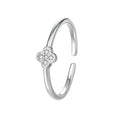 Anillo de plata de ley 925 con corazón afortunado